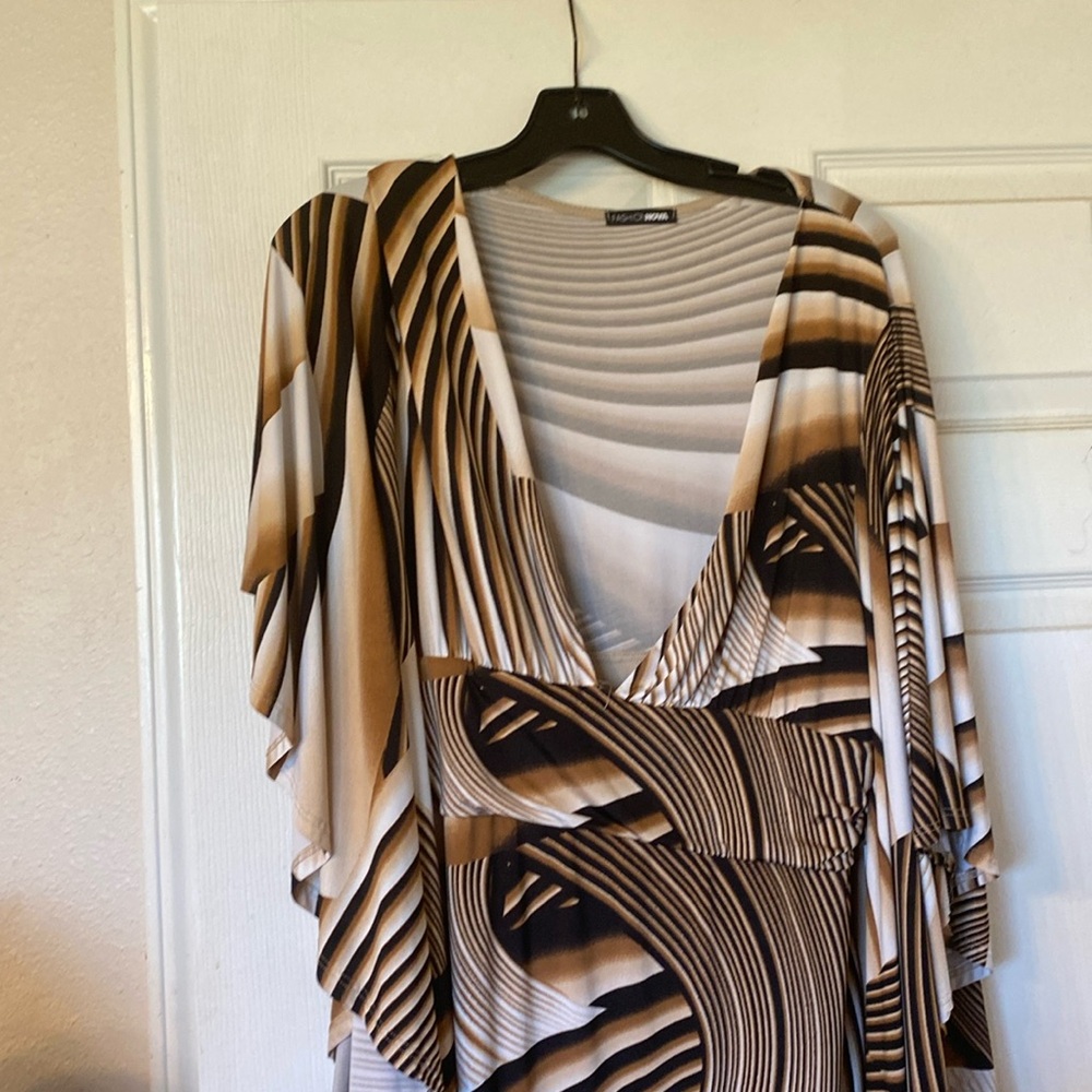 Brown Black Dress
